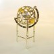 REVOLVING WORLD MAP GOLD - Cm. 9.5 x 6 - Swarovski Elements