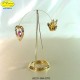 HEART AND DOVE REVOLVING STAND GOLD - cm. 12x15- elements SWAROVSKI