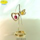 HEART AND DOVE REVOLVING STAND GOLD - cm. 12x15- elements SWAROVSKI