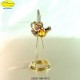 HEART AND DOVE REVOLVING STAND GOLD - cm. 12x15- elements SWAROVSKI