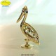 PELICAN BIG GOLD - cm. 10 x 8- elements SWAROVSKI