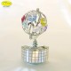 WORLD MAP ON REVOLVING BASE MUSIC SILVER - Cm. 10 x 6- elements SWAROVSKI