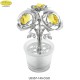 THREE ROSES ARGENT. VASE WITH SATIN. - Swarovski Elements