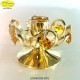 CANDLESTICK 1 FLAME MEDIUM GOLD - cm. 7x9 - Swarovski Elements