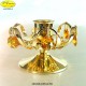 CANDLESTICK 1 FLAME MEDIUM GOLD - cm. 7x9 - Swarovski Elements