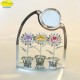 TRIS FLOWERS CLOCK WITH SILVER - Cm. 11.5 x 9 - Swarovski Elements