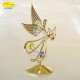 ANGEL WITH BIG LIRA GOLD- Cm. 15.5 x 11.5 - Swarovski Elements