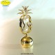 ANANAS SU SFERA GOLD - cm. 8x3 - Elementi SWAROVSKI